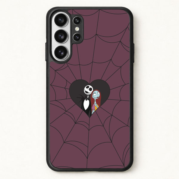 J And S Cobweb Heart Phone Case for Galaxy S26 Ultra