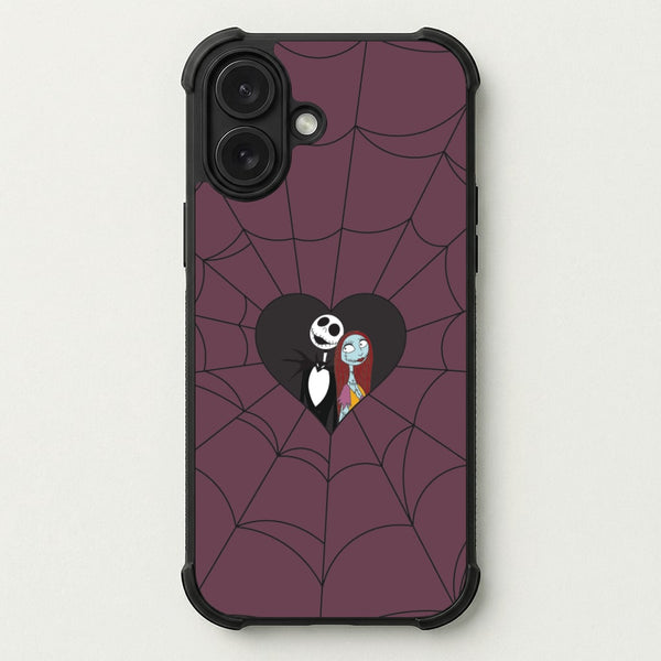 J And S Cobweb Heart Phone Case — Bumper case