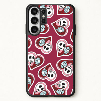 J And S Heart Pattern Phone Case for Galaxy S26 Ultra
