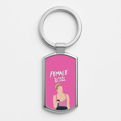 Female Boss - Silver Keyring