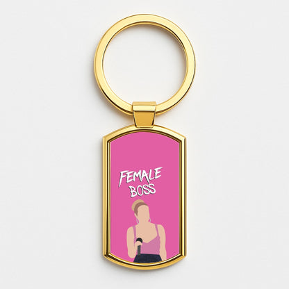 Female Boss - Gold Keyring