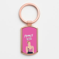 Female Boss - Rose Gold Keyring