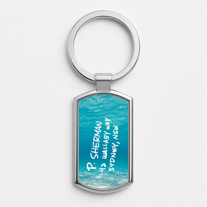 P.Sherman, 42 Wallaby Way ,Sydney Silver Keyring