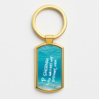 P.Sherman, 42 Wallaby Way ,Sydney Gold Keyring