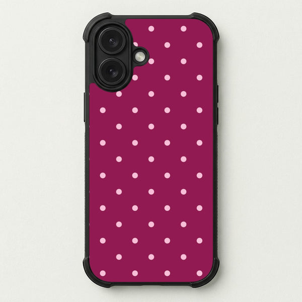 Raspberry Polka Dots Phone Case — Bumper case