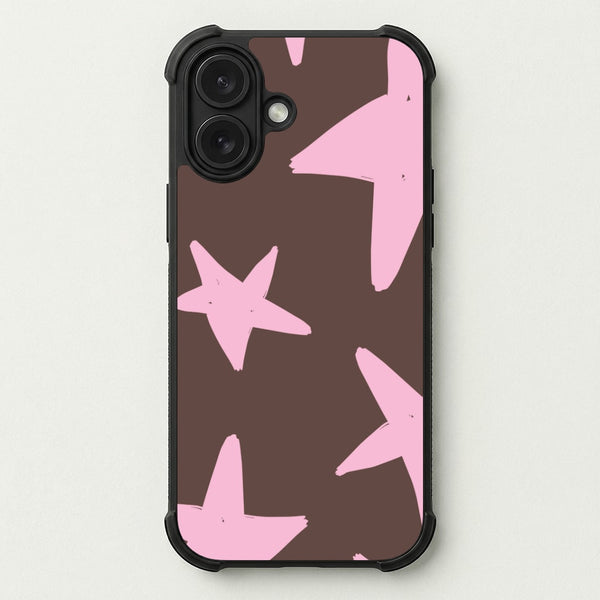 Chocolate & Strawberry Stars Phone Case — Bumper case
