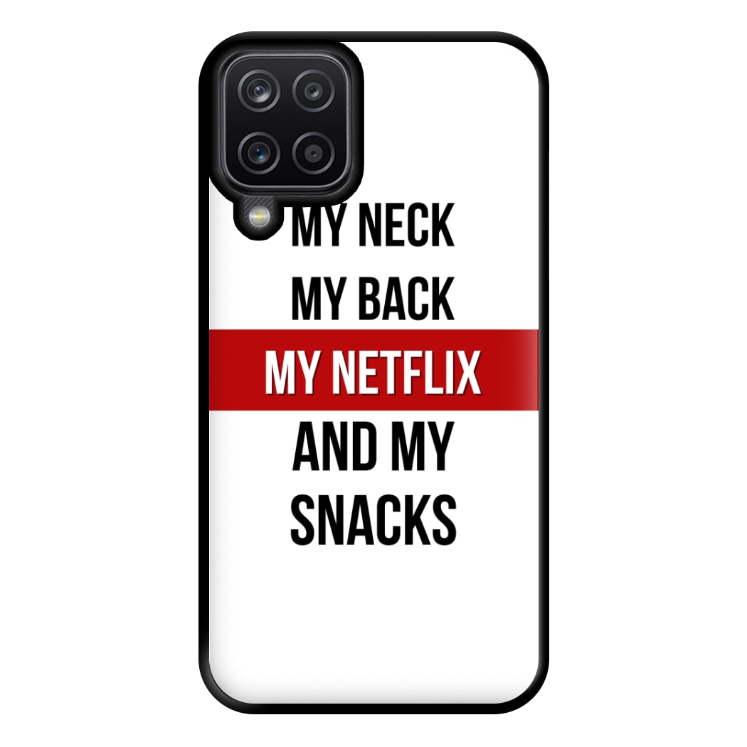 My Netflix & My Snacks Phone Case for Galaxy A12