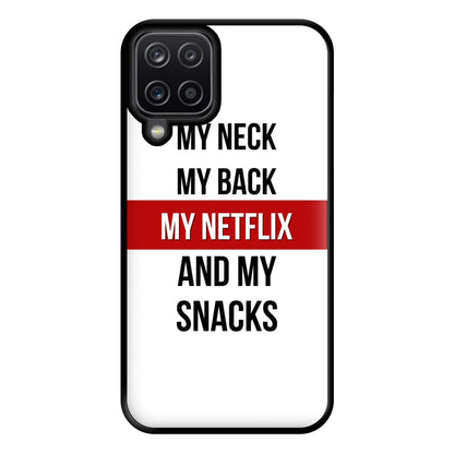 My Netflix & My Snacks Phone Case for Galaxy A12