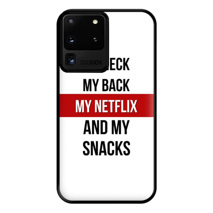 My Netflix & My Snacks Phone Case for Galaxy S20 Ultra