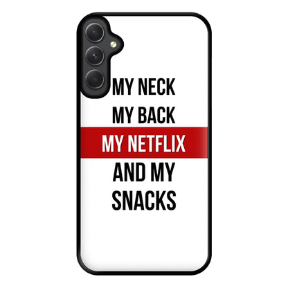 My Netflix & My Snacks Phone Case for Galaxy A54