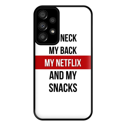 My Netflix & My Snacks Phone Case for Galaxy A33