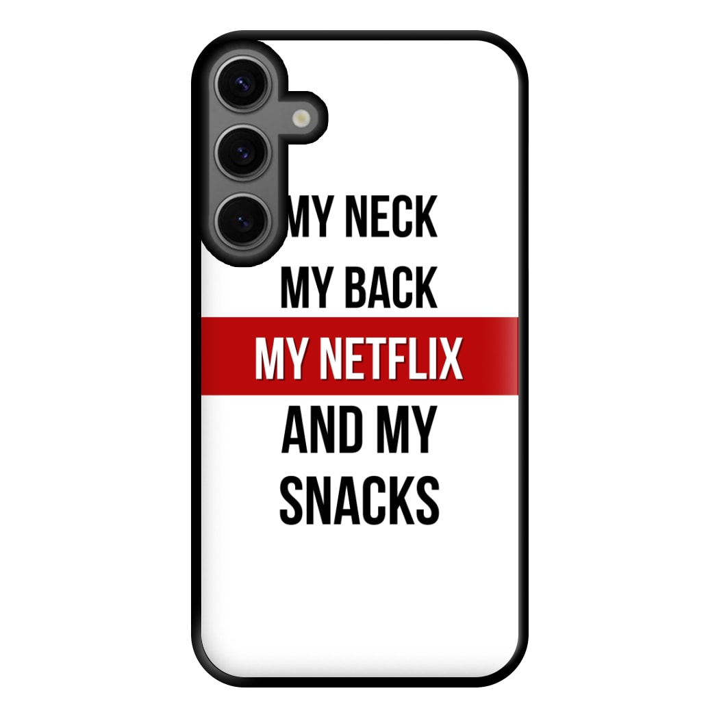 My Netflix & My Snacks Phone Case for Galaxy S23FE