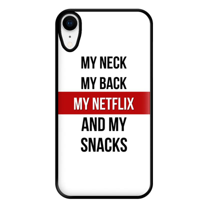 My Netflix & My Snacks Phone Case for iPhone XR