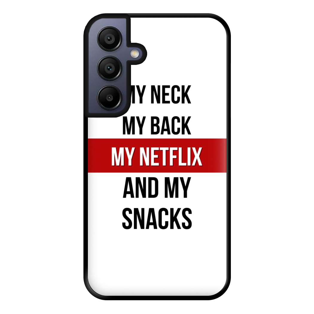 My Netflix & My Snacks Phone Case for Galaxy A15