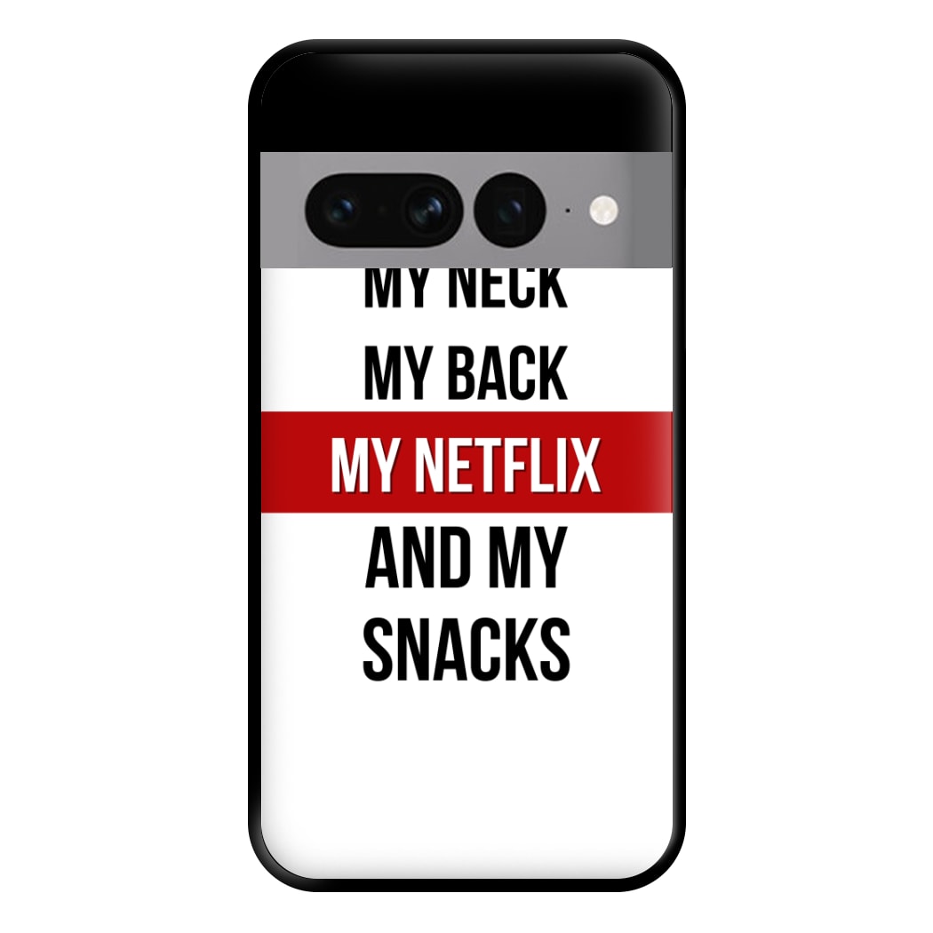 My Netflix & My Snacks Phone Case for Google Pixel 7 Pro