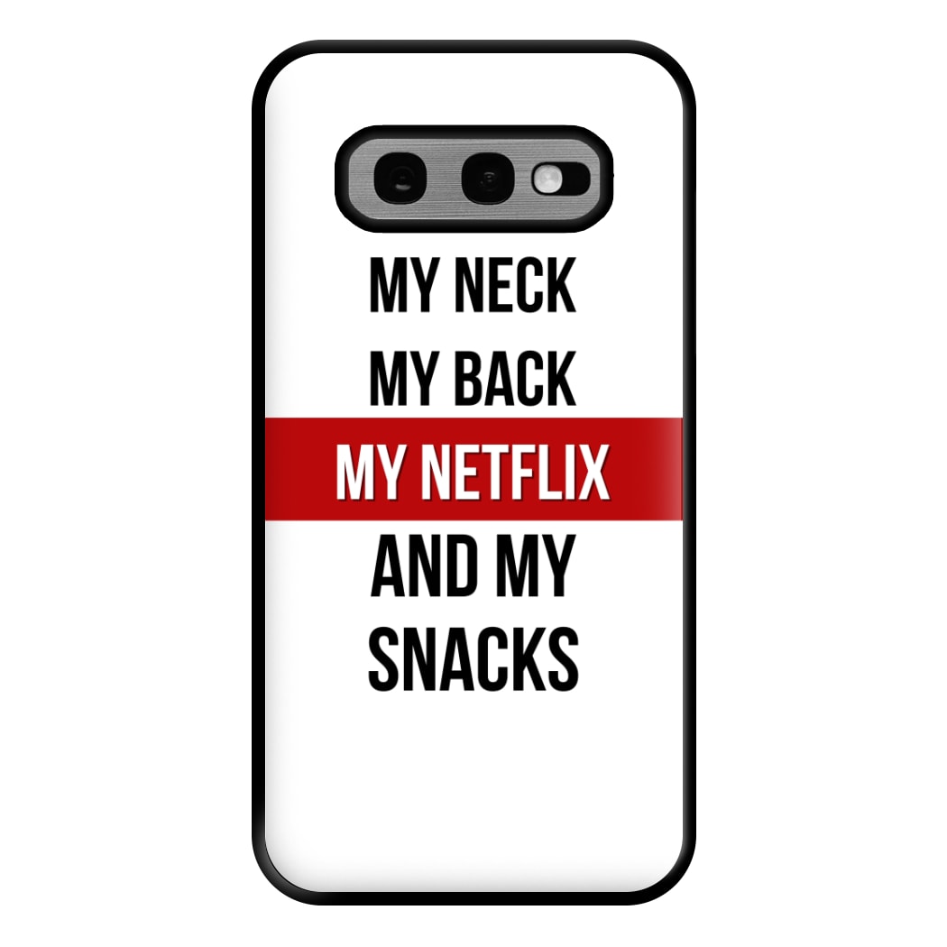 My Netflix & My Snacks Phone Case for Galaxy S10e