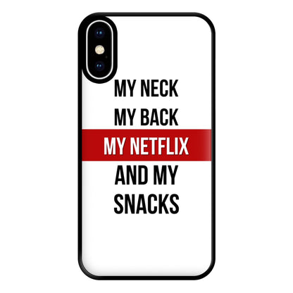 My Netflix & My Snacks Phone Case for iPhone XS Max