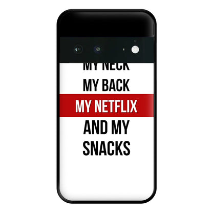 My Netflix & My Snacks Phone Case for Google Pixel 6a