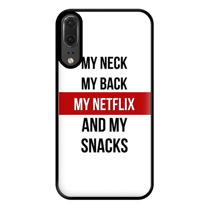 My Netflix & My Snacks Phone Case for Huawei P20