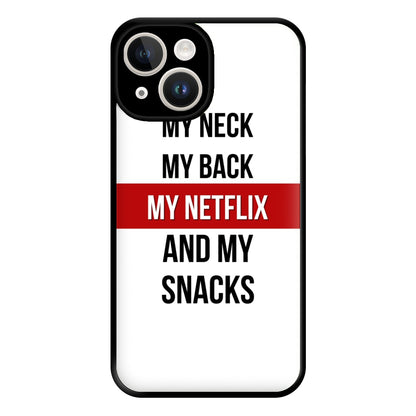 My Netflix & My Snacks Phone Case for iPhone 14