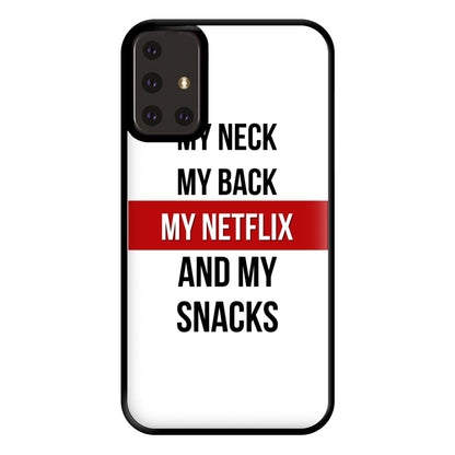 My Netflix & My Snacks Phone Case for Galaxy A71