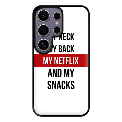 My Netflix & My Snacks Phone Case for Galaxy S25 Ultra