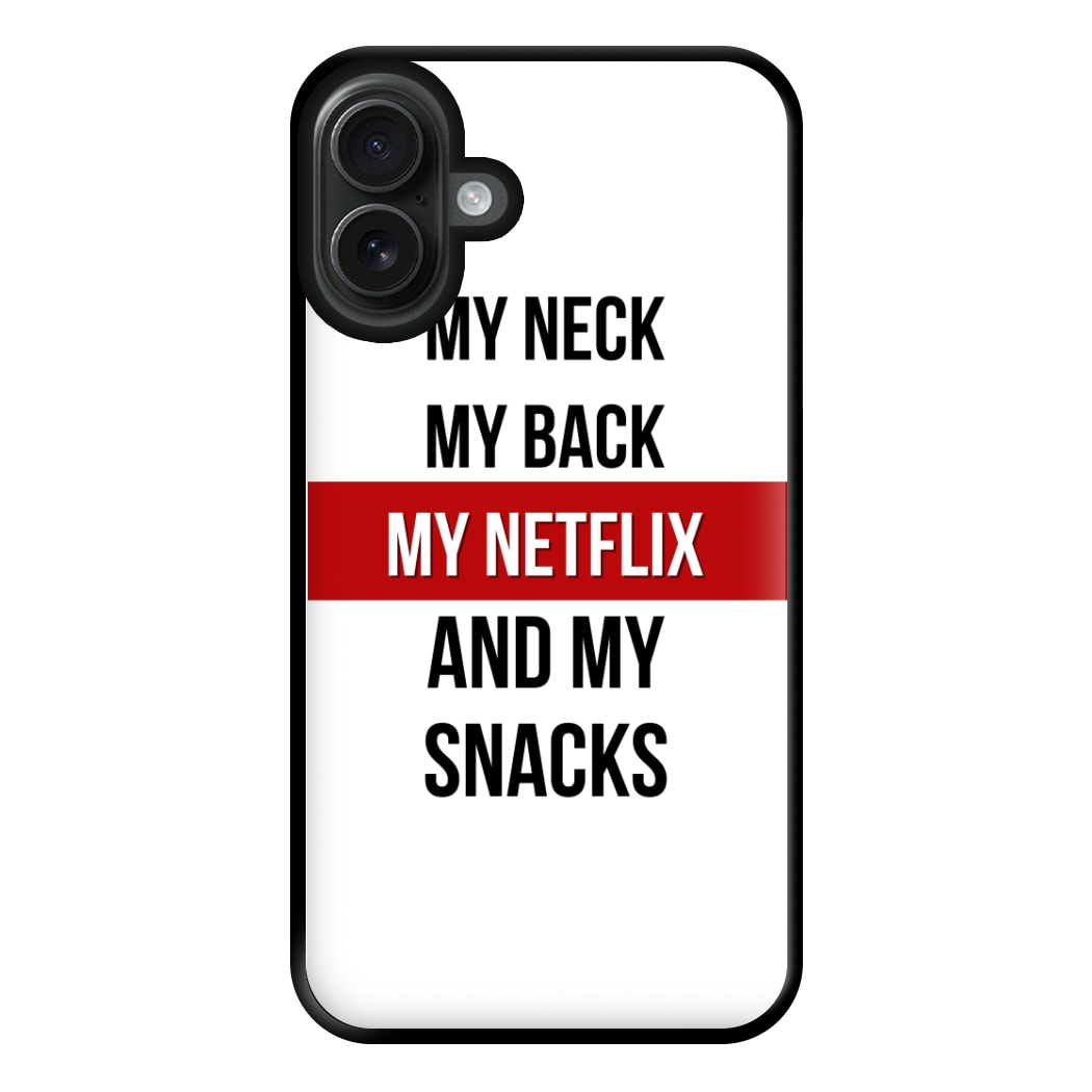 My Netflix & My Snacks Phone Case for iPhone 16 Plus