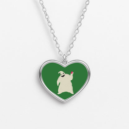 Oogie Boogie Green - TNBC Heart Necklace