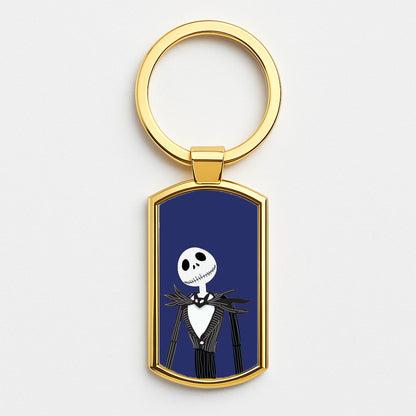 Jack Skellington Blue - TNBC Gold Keyring