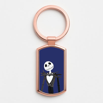Jack Skellington Blue - TNBC Rose Gold Keyring