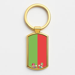 Mario And Luigi Gold Keyring