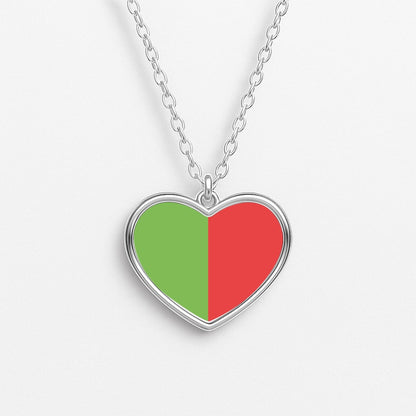 Mario And Luigi Heart Necklace