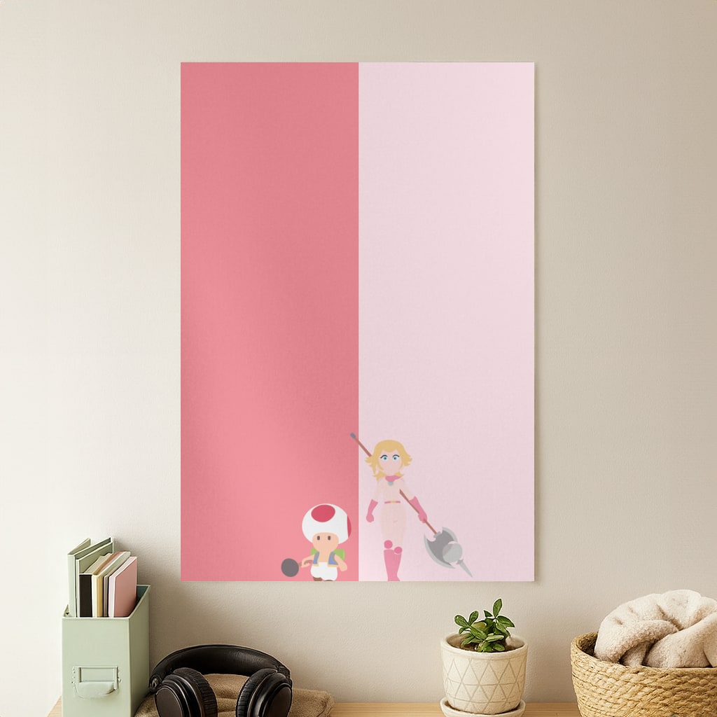 Toad And Peach Poster