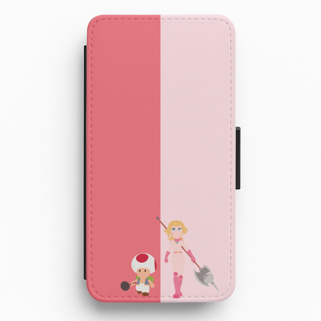 Toad And Peach Flip / Wallet Phone Case