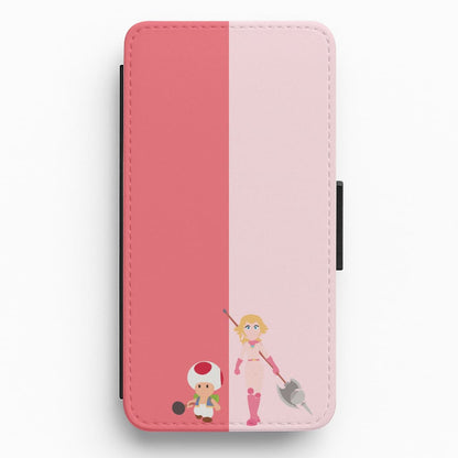 Toad And Peach Flip / Wallet Phone Case