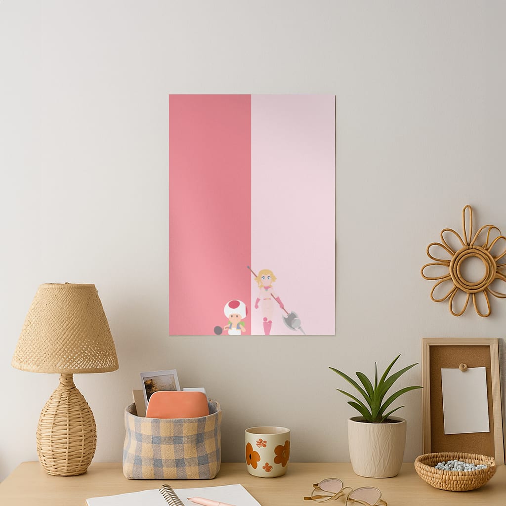 Toad And Peach Art Print