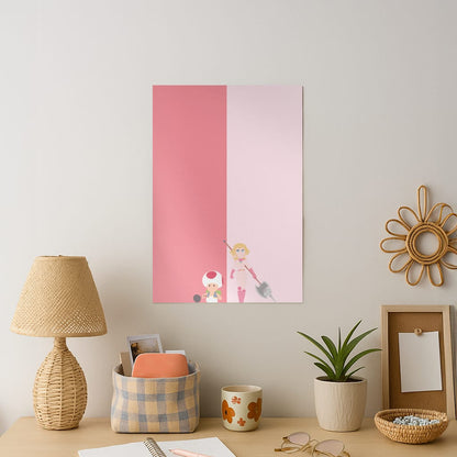 Toad And Peach Art Print