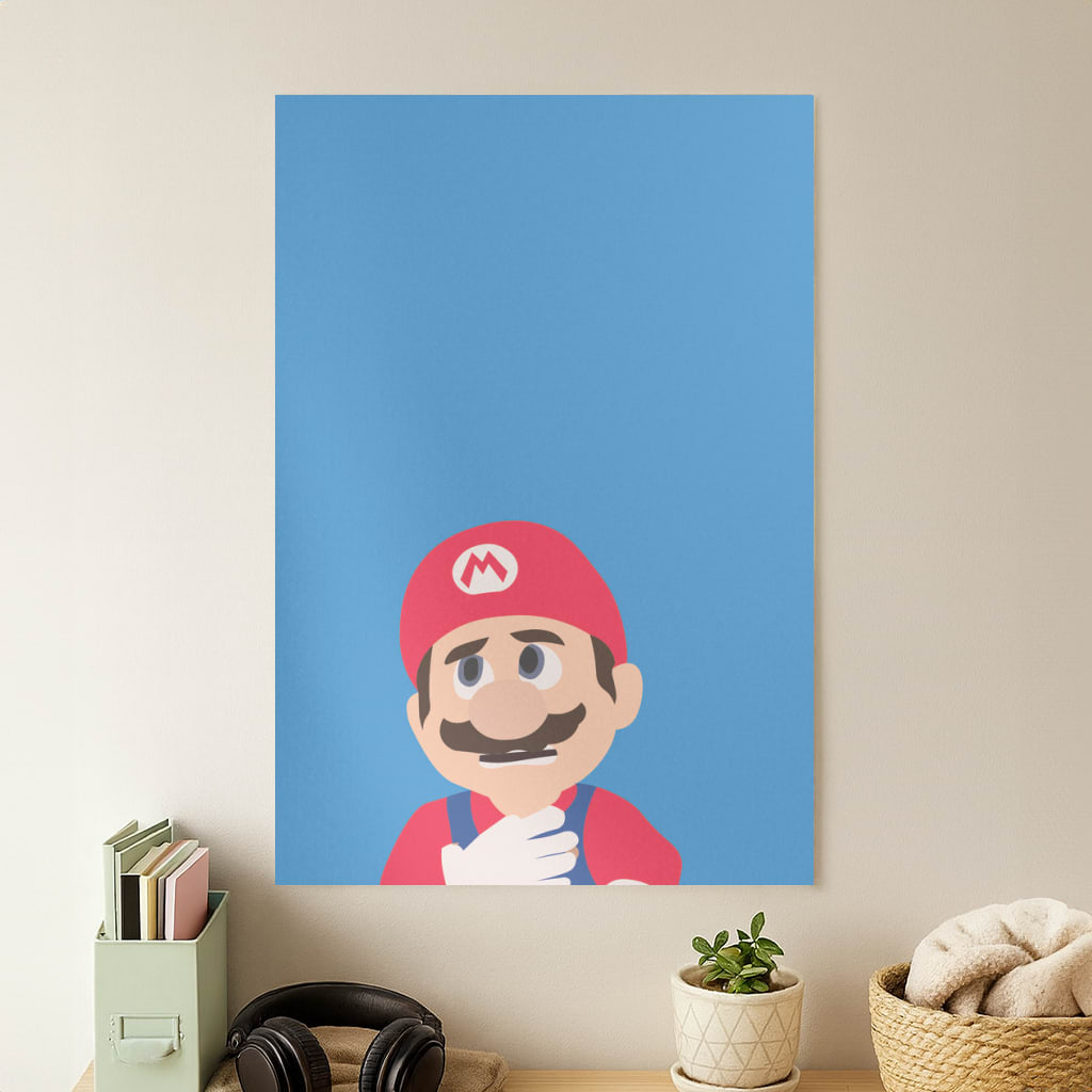 Worried Mario Poster