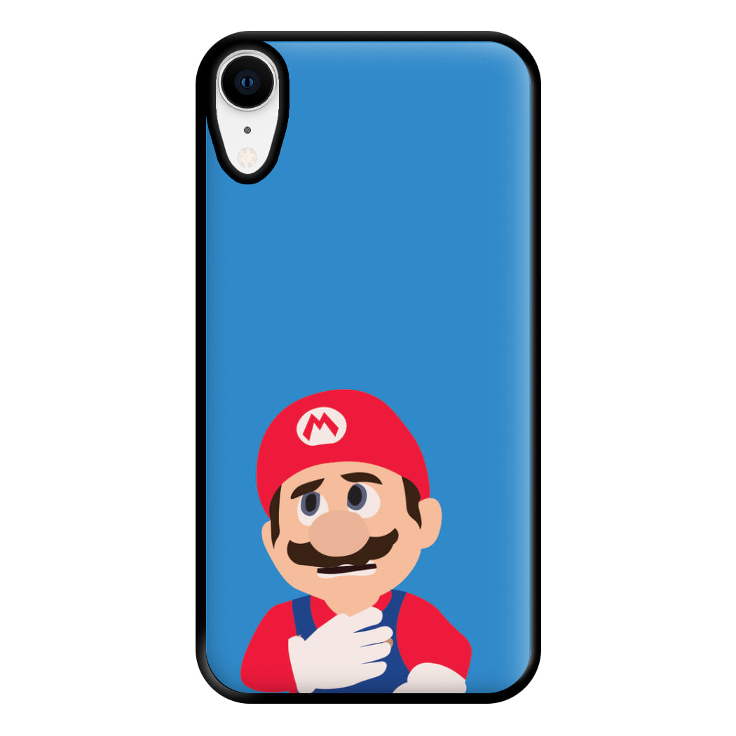 Worried Mario Phone Case for iPhone XR