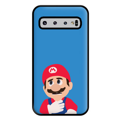 Worried Mario Phone Case for Galaxy S10 Plus