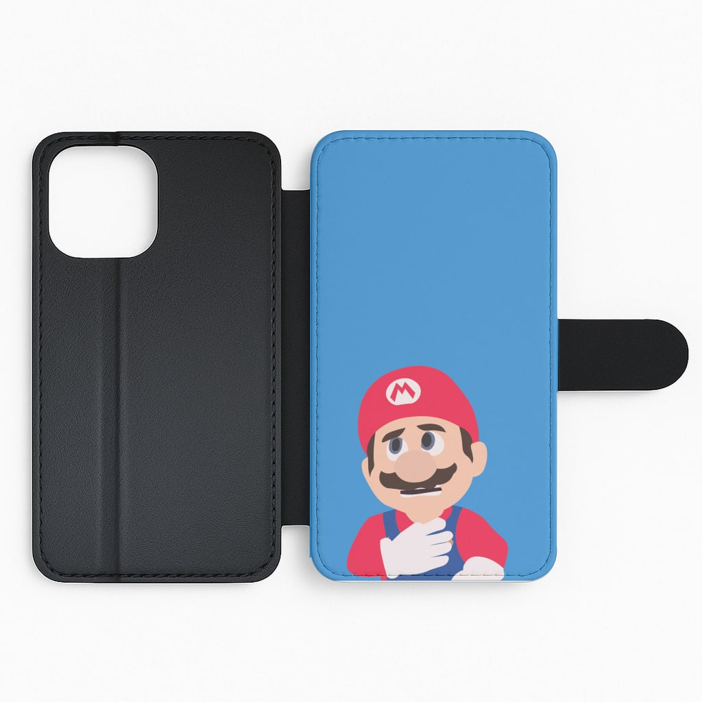 Worried Mario Flip Phone Case