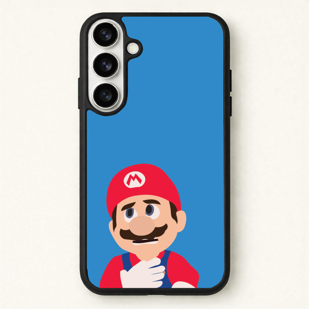Worried Mario Phone Case for Galaxy S26 Plus