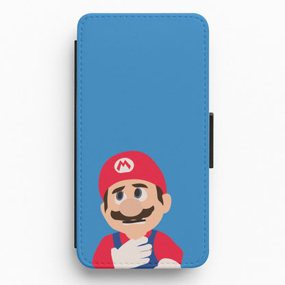 Worried Mario Flip / Wallet Phone Case