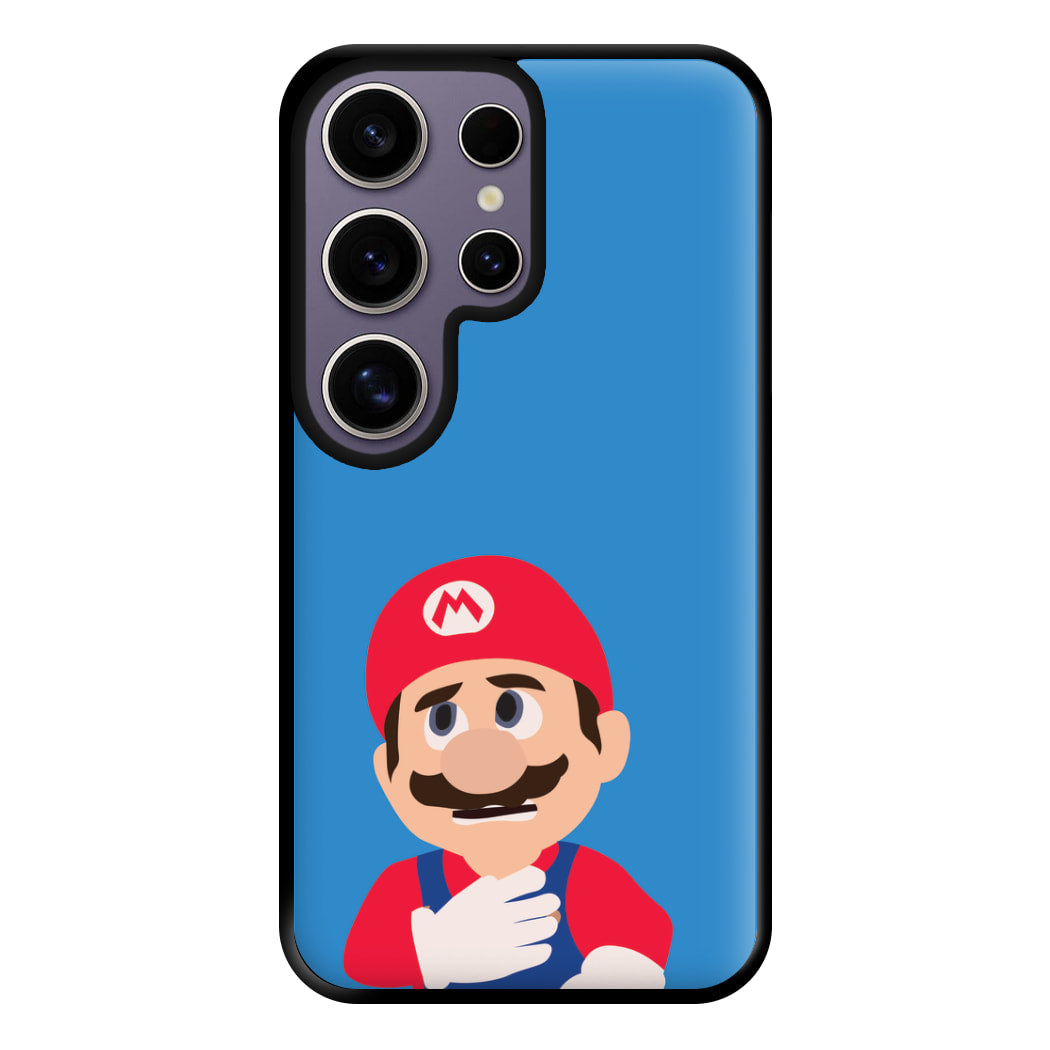 Worried Mario Phone Case for Galaxy S25 Ultra