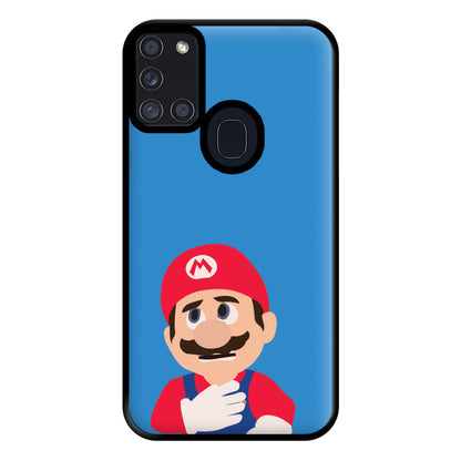 Worried Mario Phone Case for Galaxy A21s