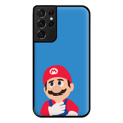 Worried Mario Phone Case for Galaxy S21 Ultra