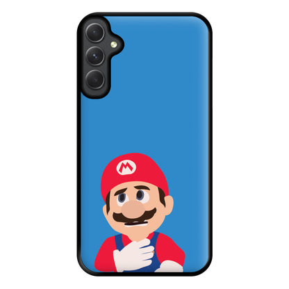 Worried Mario Phone Case for Galaxy A34