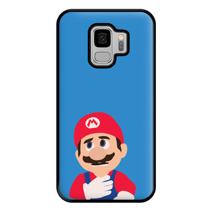 Worried Mario Phone Case for Galaxy S9 Plus