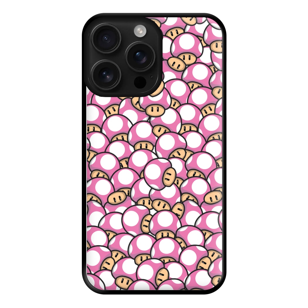 Mushroom Pattern - Pink Phone Case