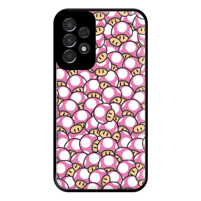 Mushroom Pattern - Pink Phone Case for Galaxy A53